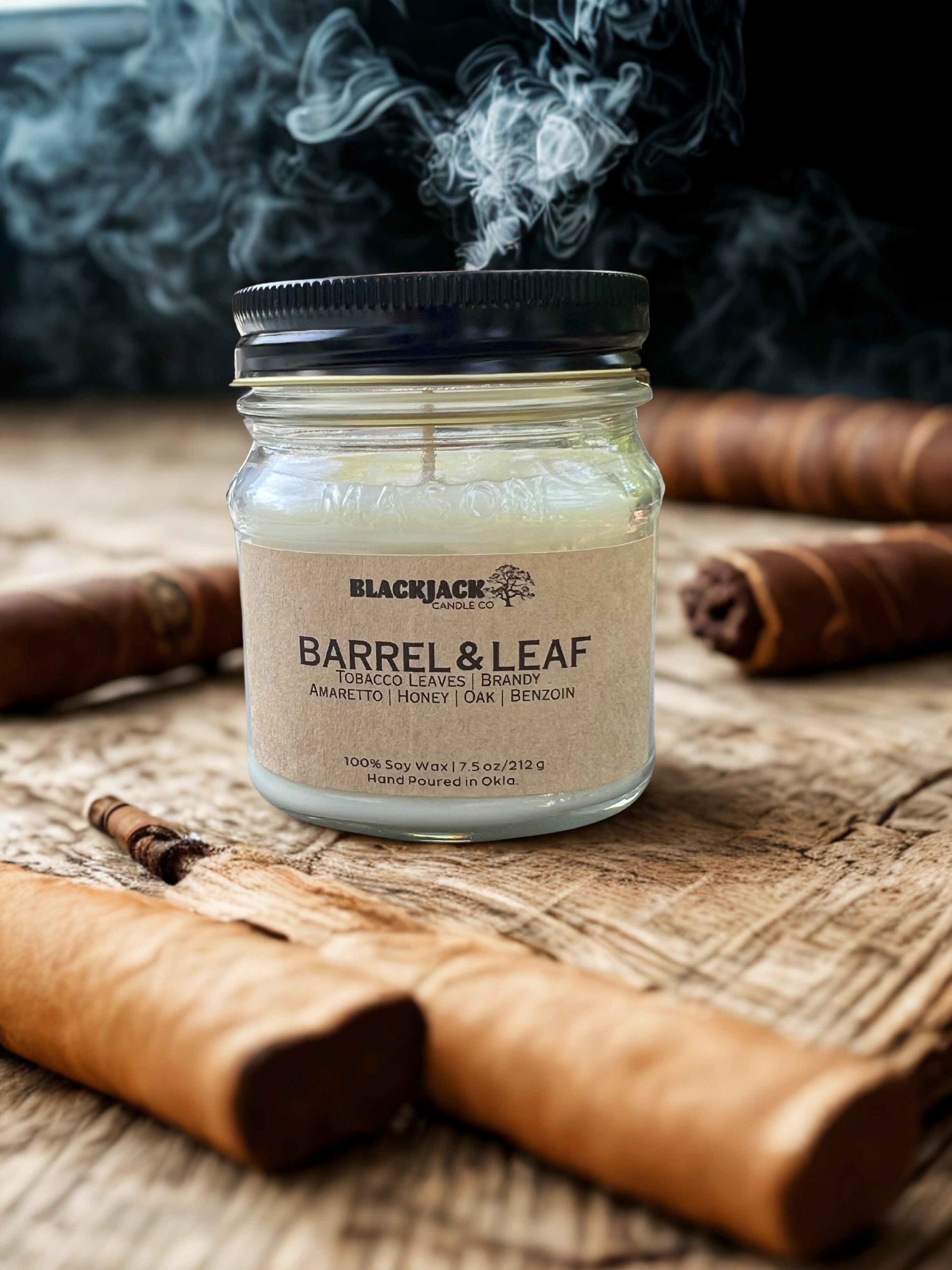 Barrel & Leaf Candle